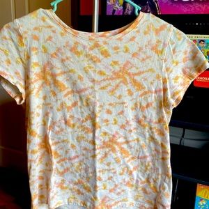 Orange tie-dye shirt